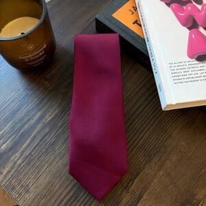 Perry Ellis Portfolio Burgundy Solid Textured Men's Tie
